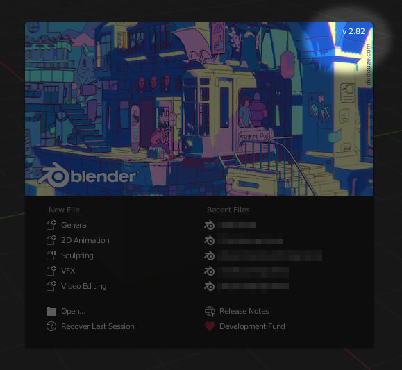 Blender Splash Screen Image