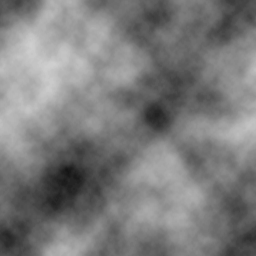 Grayscale clouds generated by Photoshop's 'Clouds' filter.